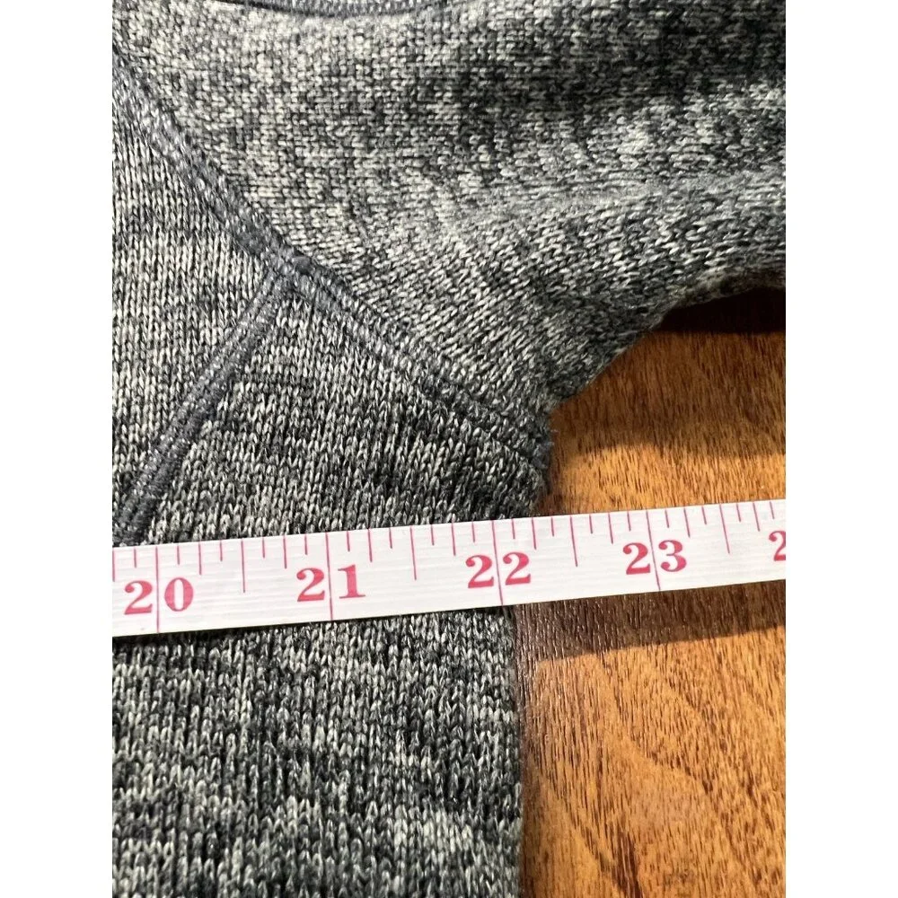 Eddie Bauer Sweatshirt Fleece Pullover Men’s Medium Gray Green Quarter Zip Logo - Picture 4 of 6
